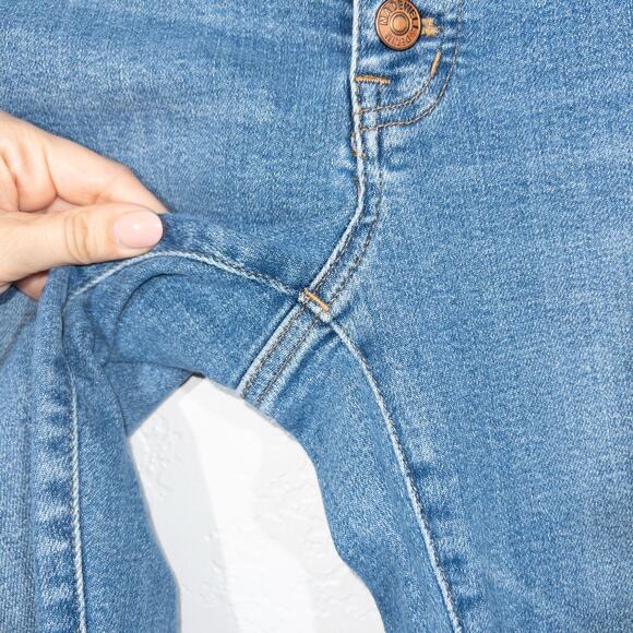 Madewell Dewey Blue Wash 9” Mid Rise Skinny Crop Jeans Size 27 - Picture 5 of 10